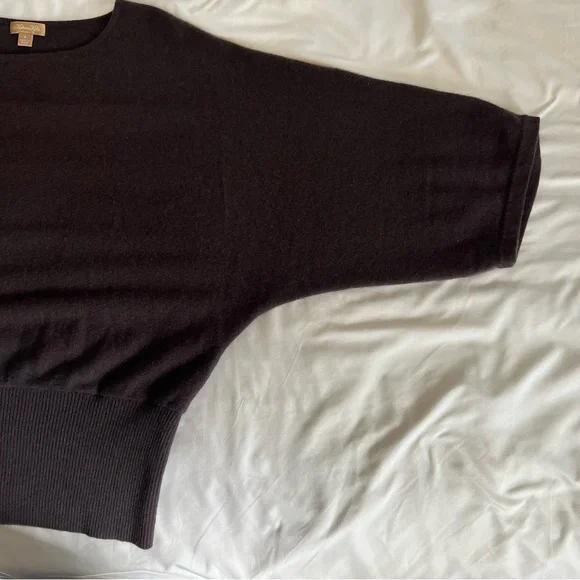 Vintage Katherine Kelly Chocolate Brown Cashmere Dolman Sweater Size Large - Picture 4 of 16